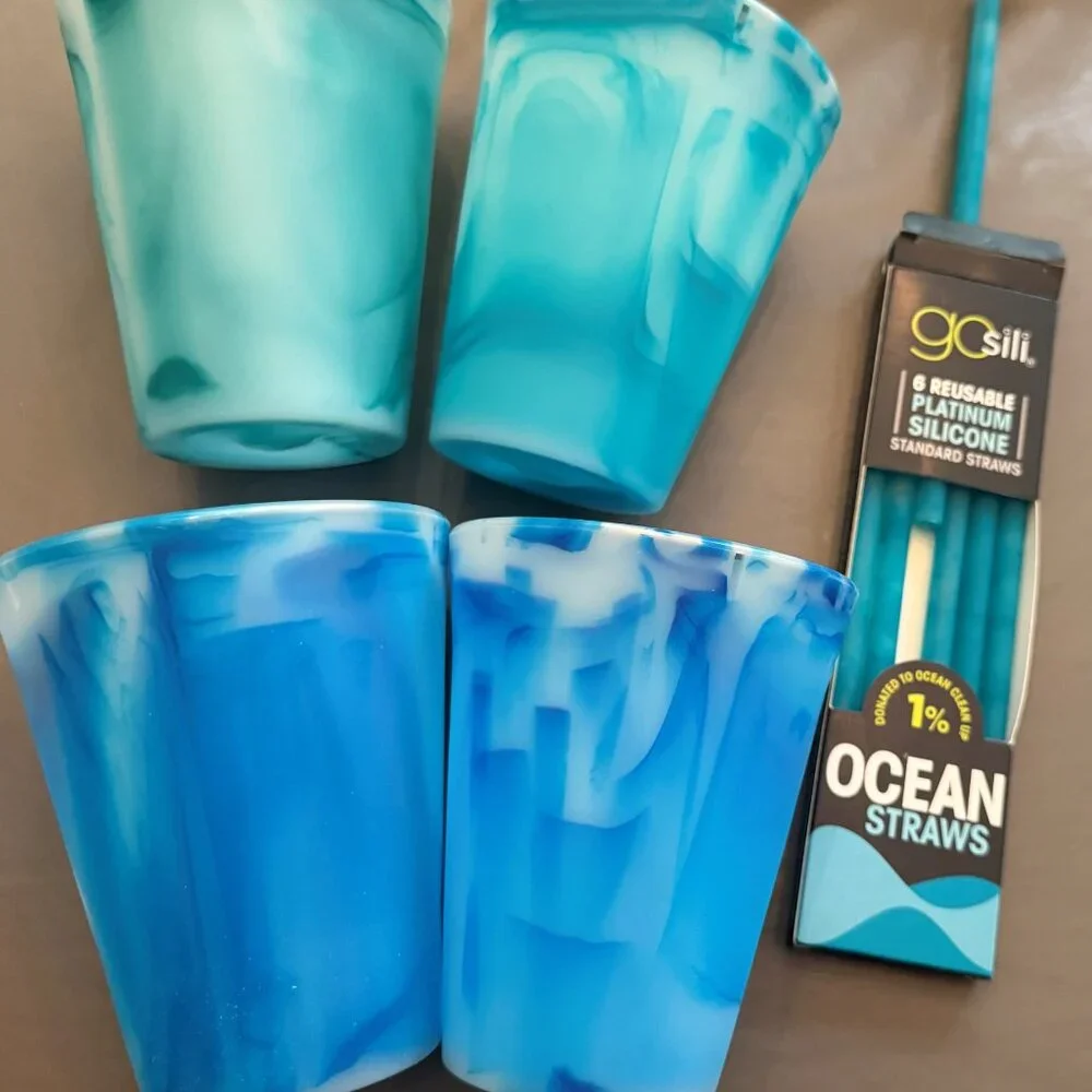 goSili Ocean Cups and Straws and pink cup bundle - Picture 2 of 8